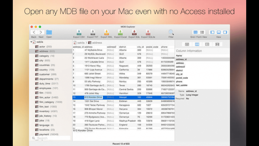 Mdb explorer 2.4.4 software
